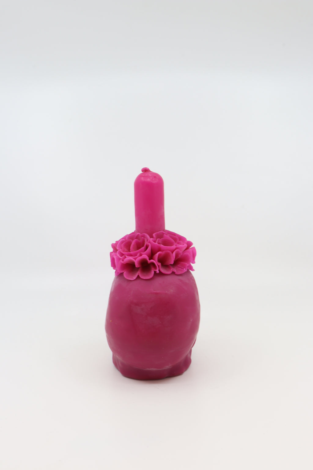 Beeswax Oaxaca Skull Candle - Pink