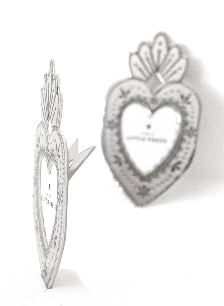 Mini Heart Frame - silver