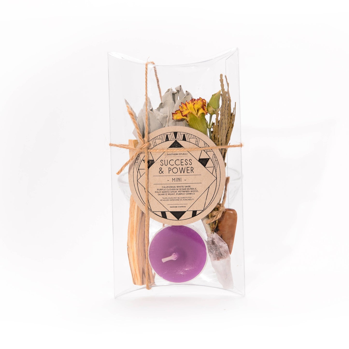 Mini Success & Prosperity Ritual Kit gift set with crystals and candle