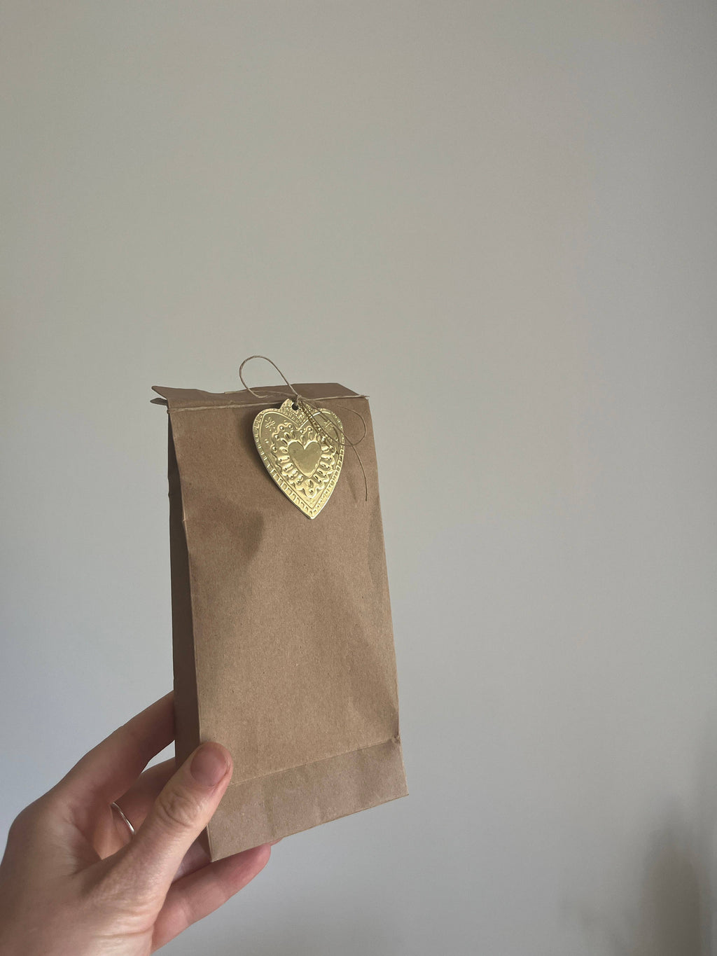 Small Heart - Faux-tin Ornament - Gold