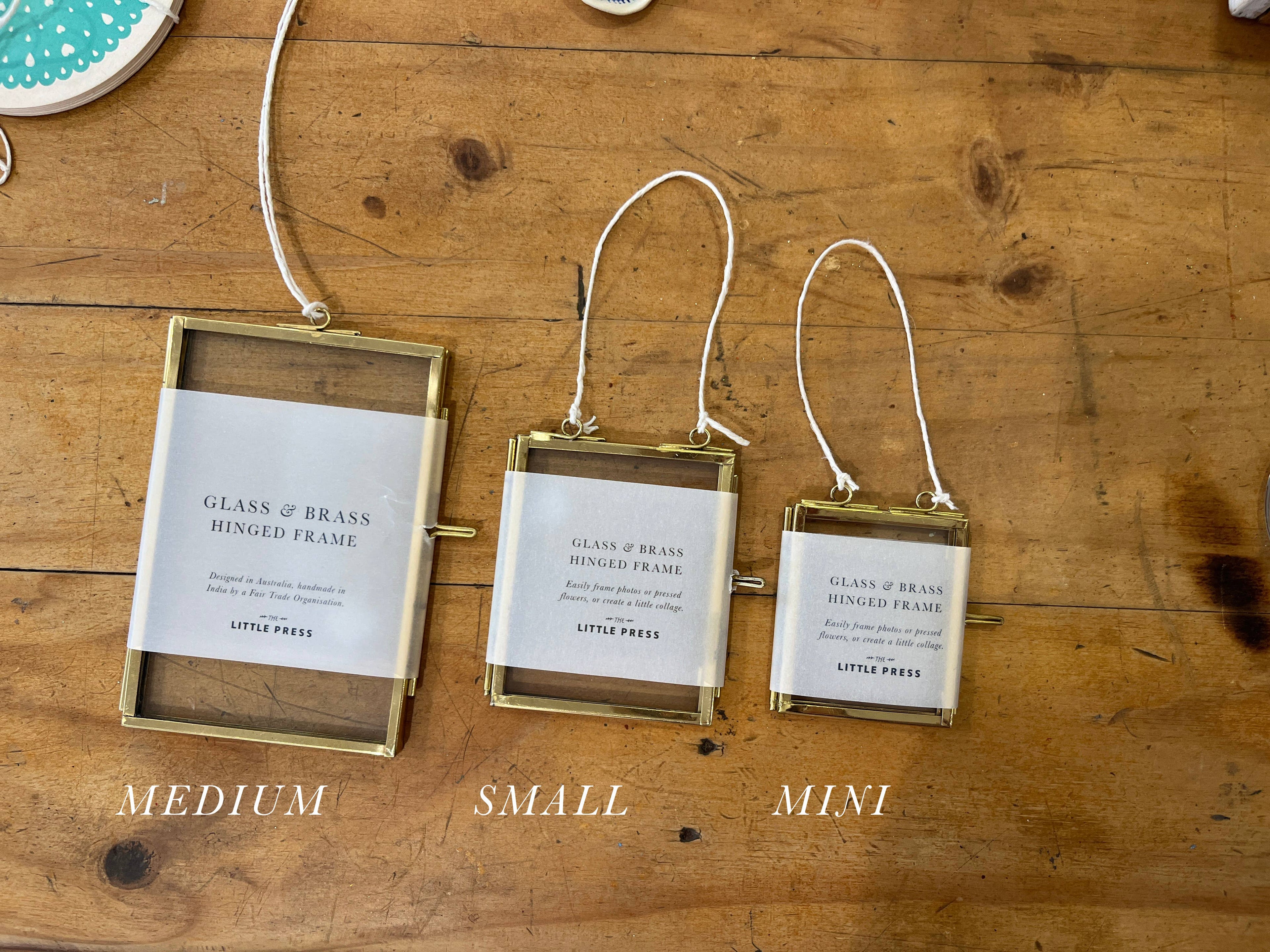 Glass Brass frame - mini