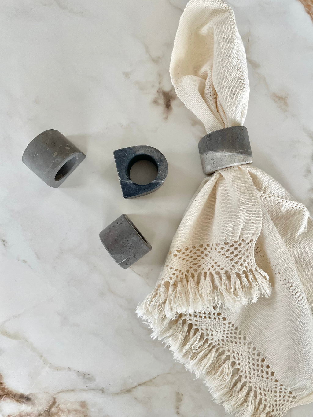 Marble Napkin Rings (set of 2)