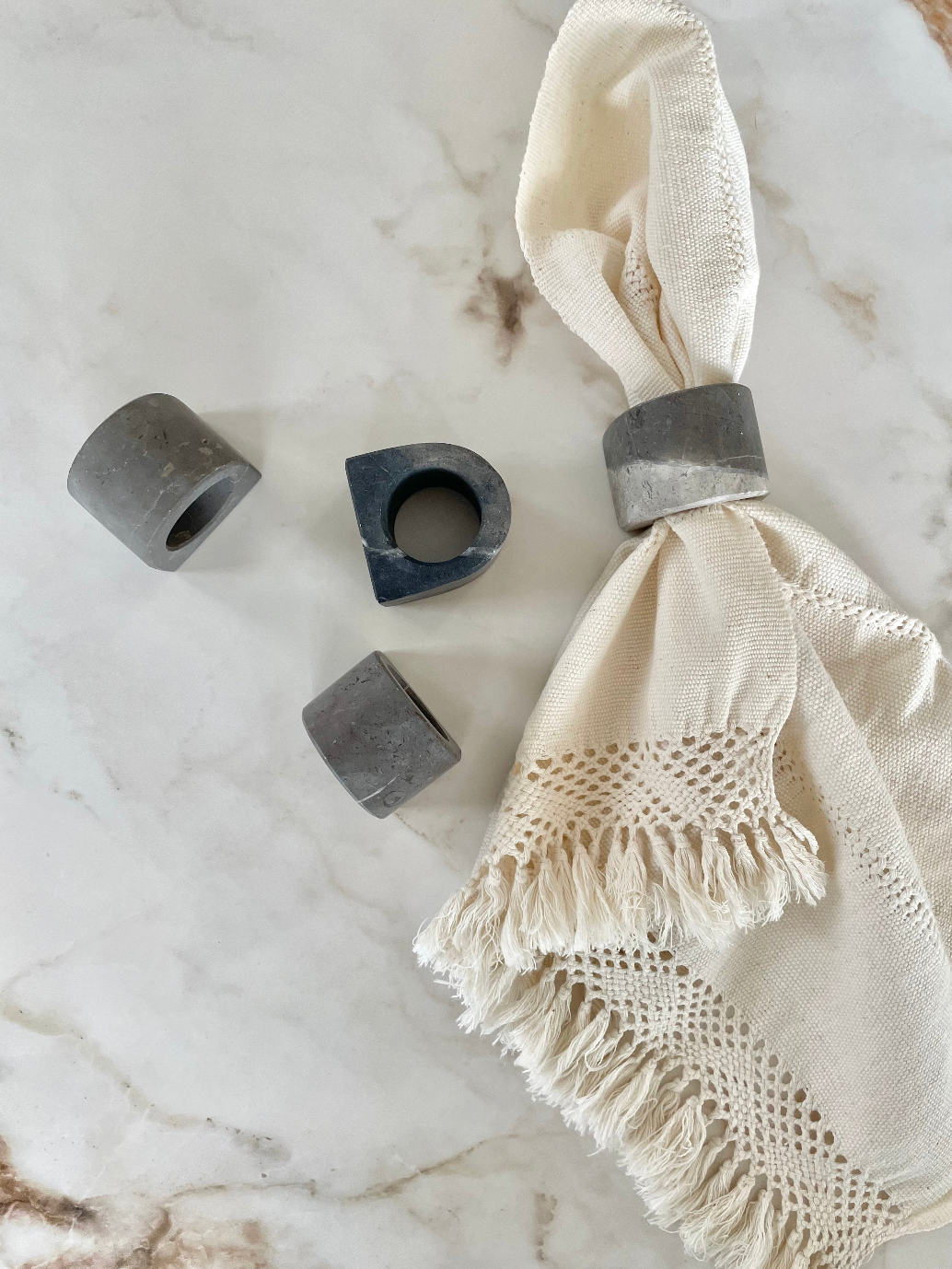 Marble Napkin Rings (set of 2)
