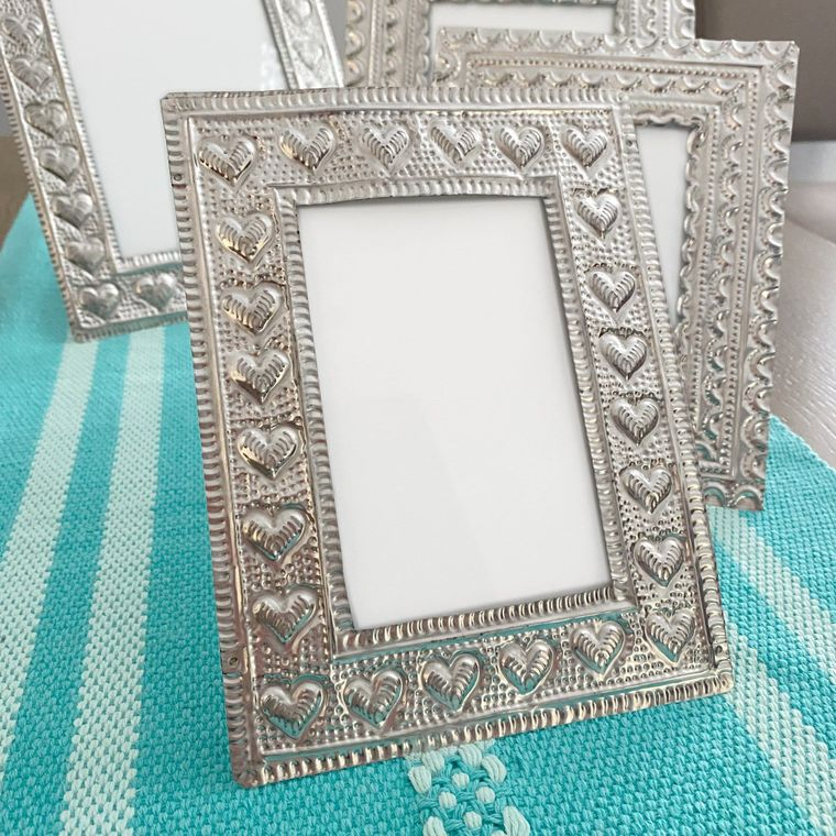 Handmade Hojalata (Tin) Picture Frame from Mexico