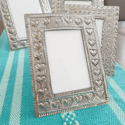 Handmade Hojalata (Tin) Picture Frame from Mexico