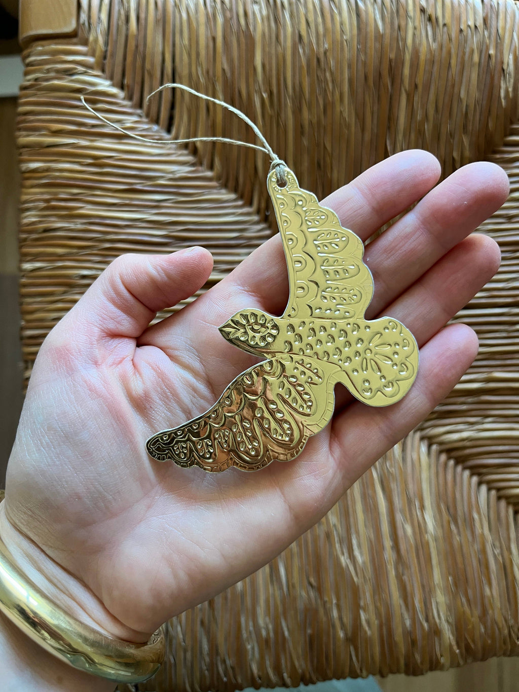 Dove - Faux-tin Ornament - Gold