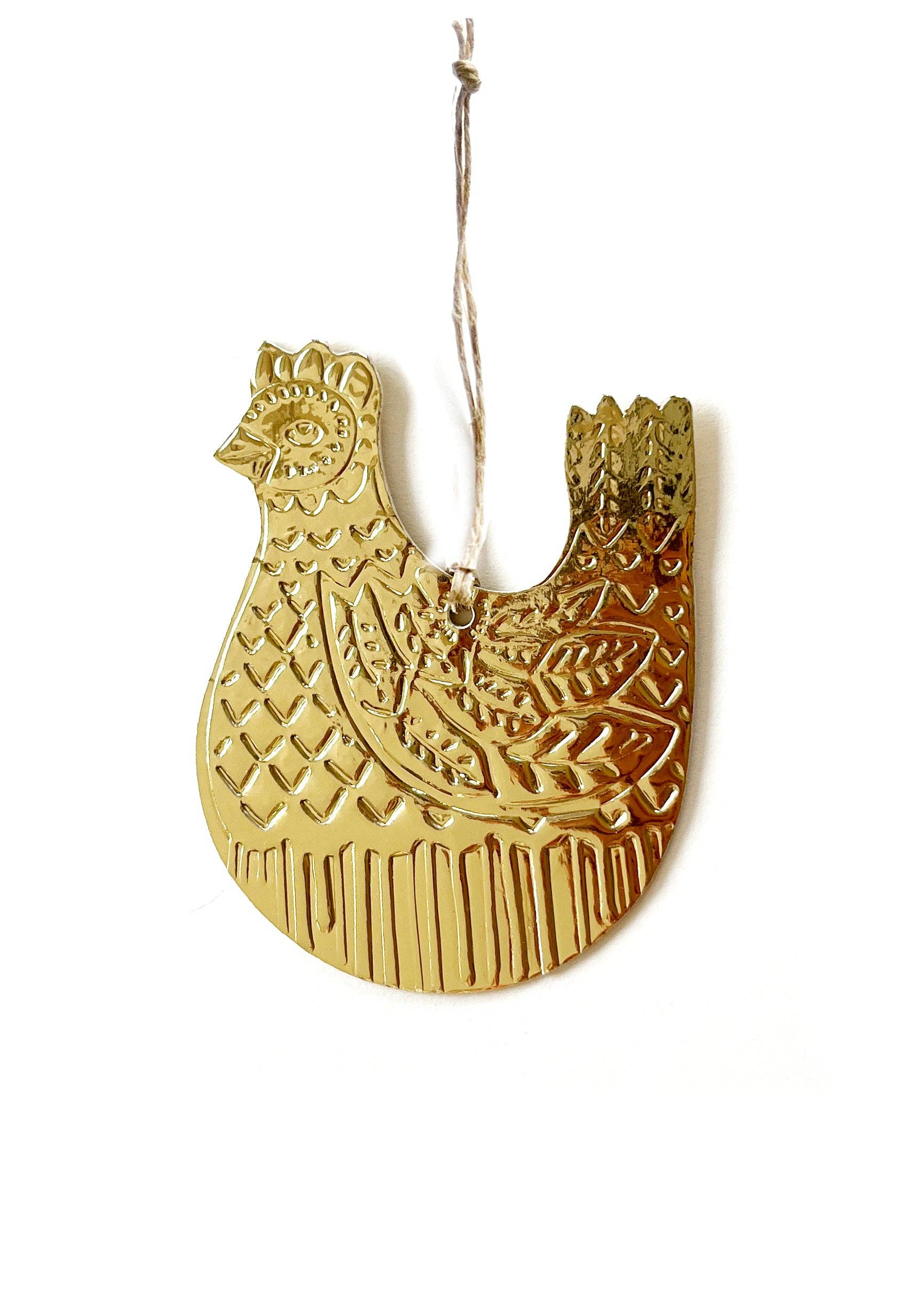 Chook - Faux-tin Ornament - Gold