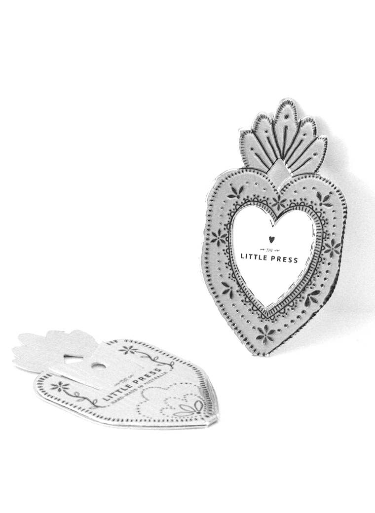 Mini Heart Frame - silver