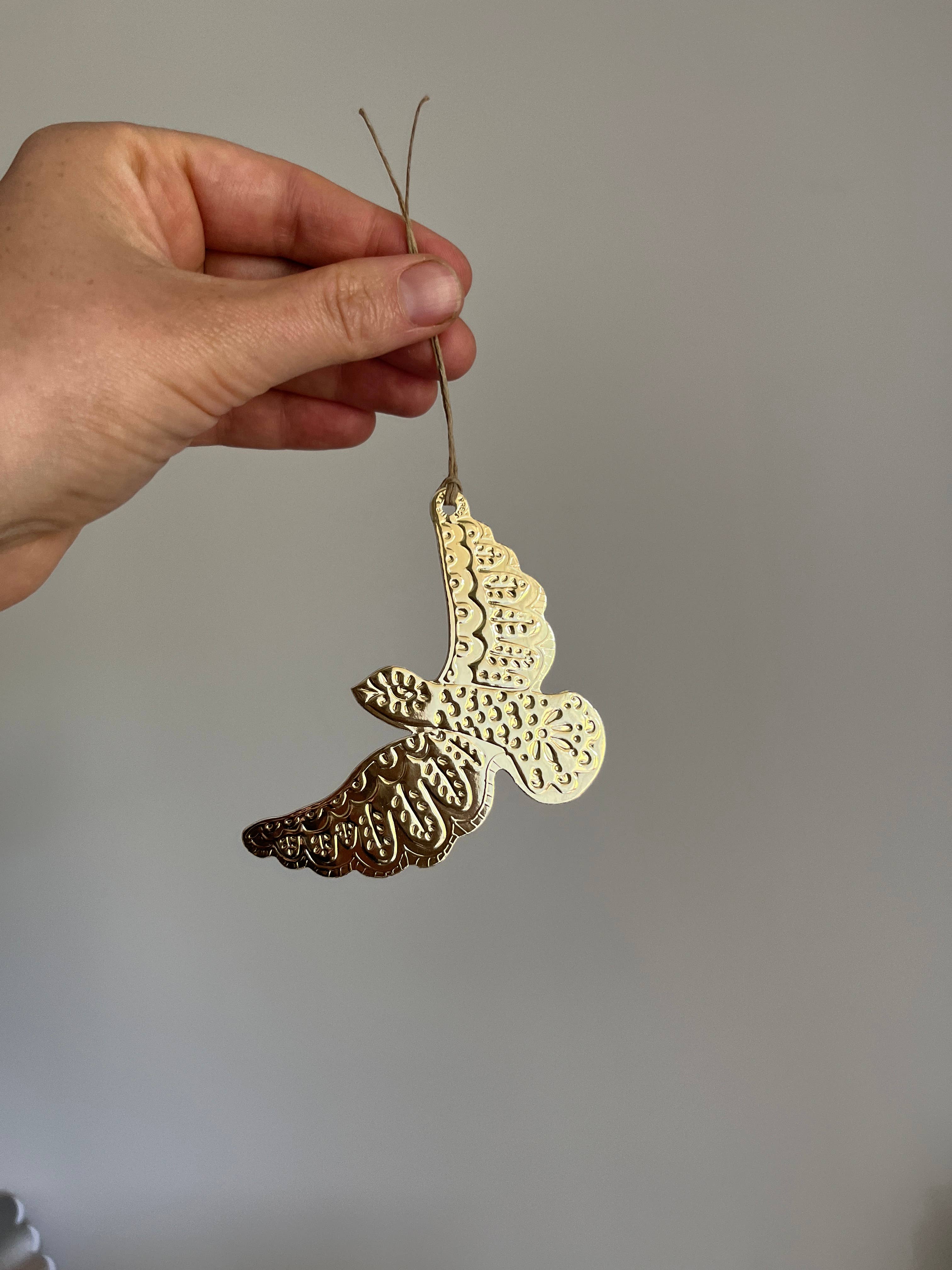 Dove - Faux-tin Ornament - Gold