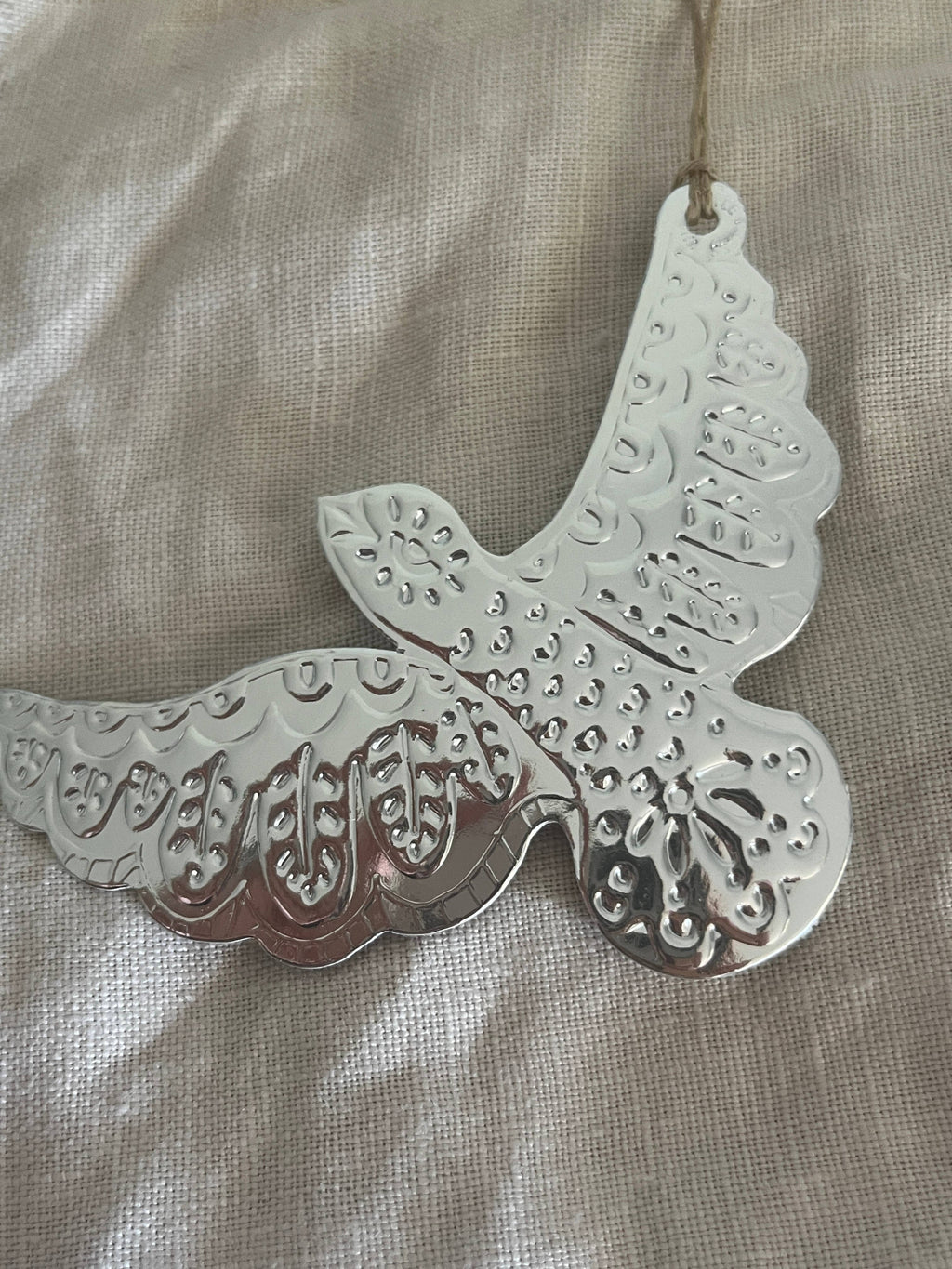 Dove - Faux-tin Ornament - Silver