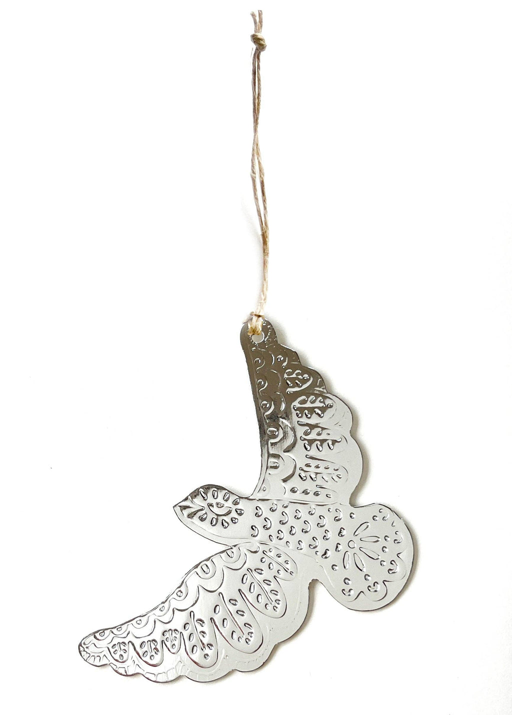 Dove - Faux-tin Ornament - Silver