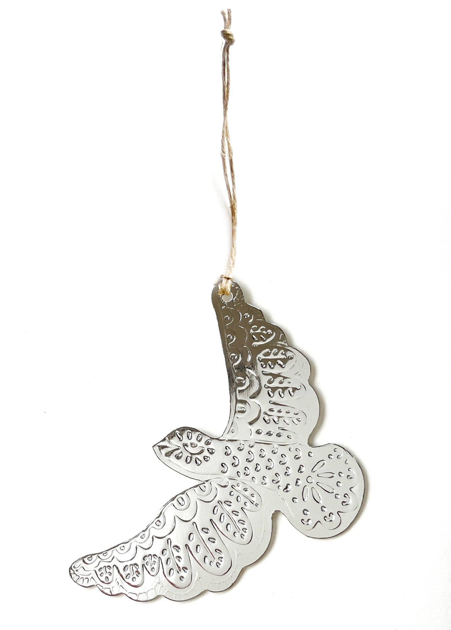 Dove - Faux-tin Ornament - Silver