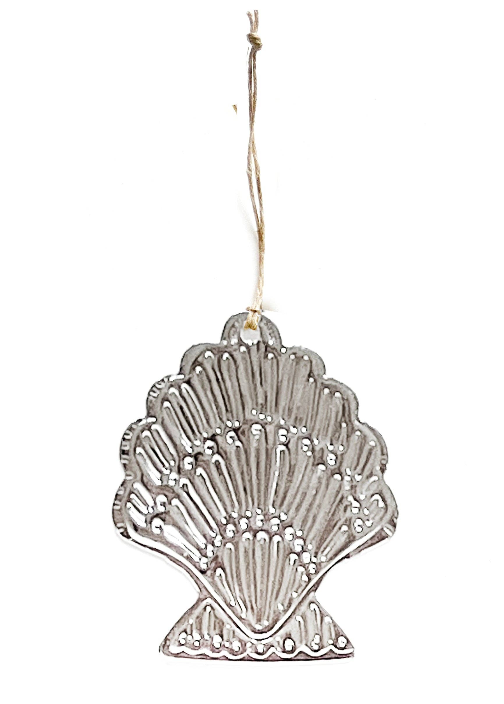 Shell - Faux-tin Ornament - Silver