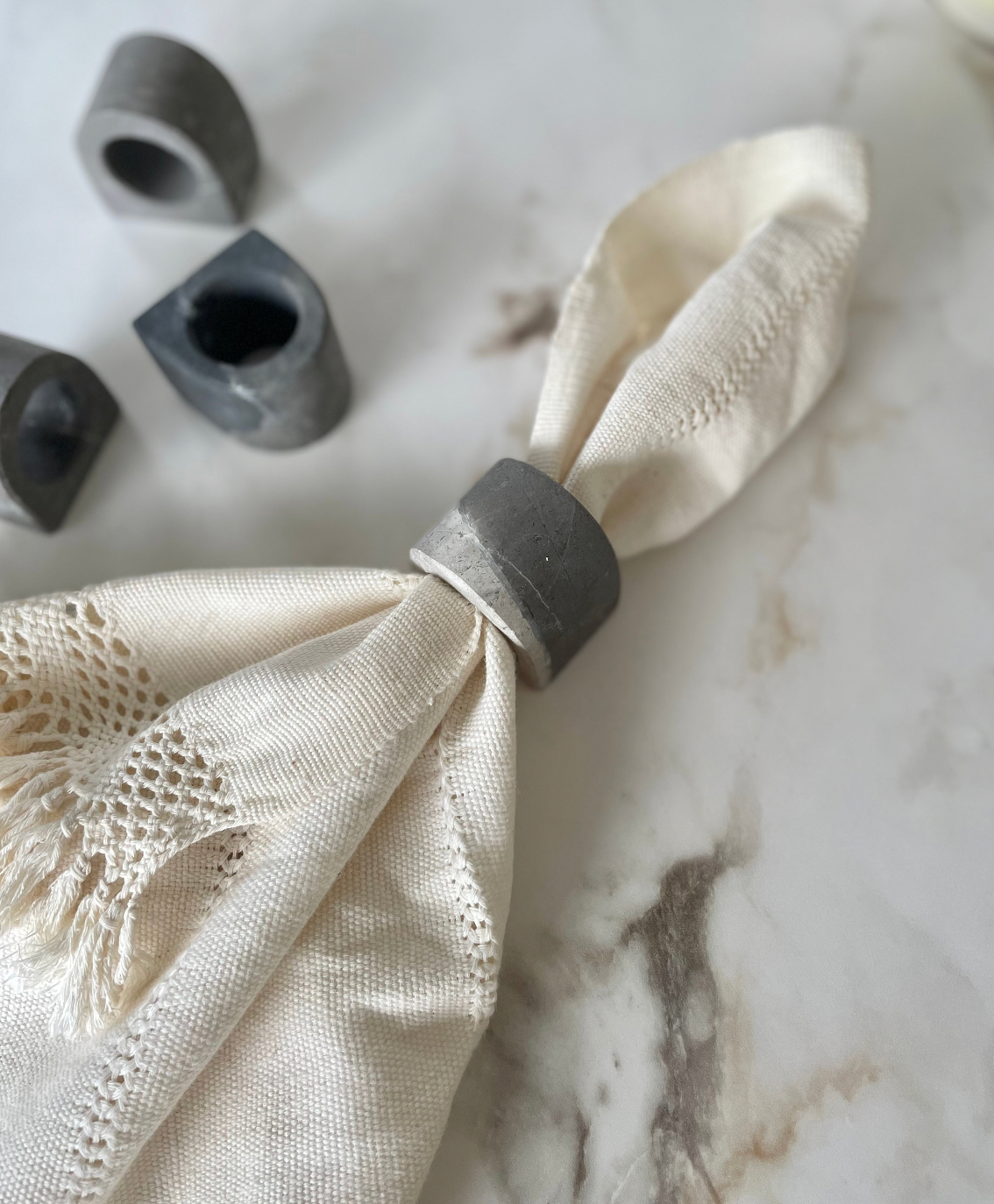Marble Napkin Rings (set of 2)