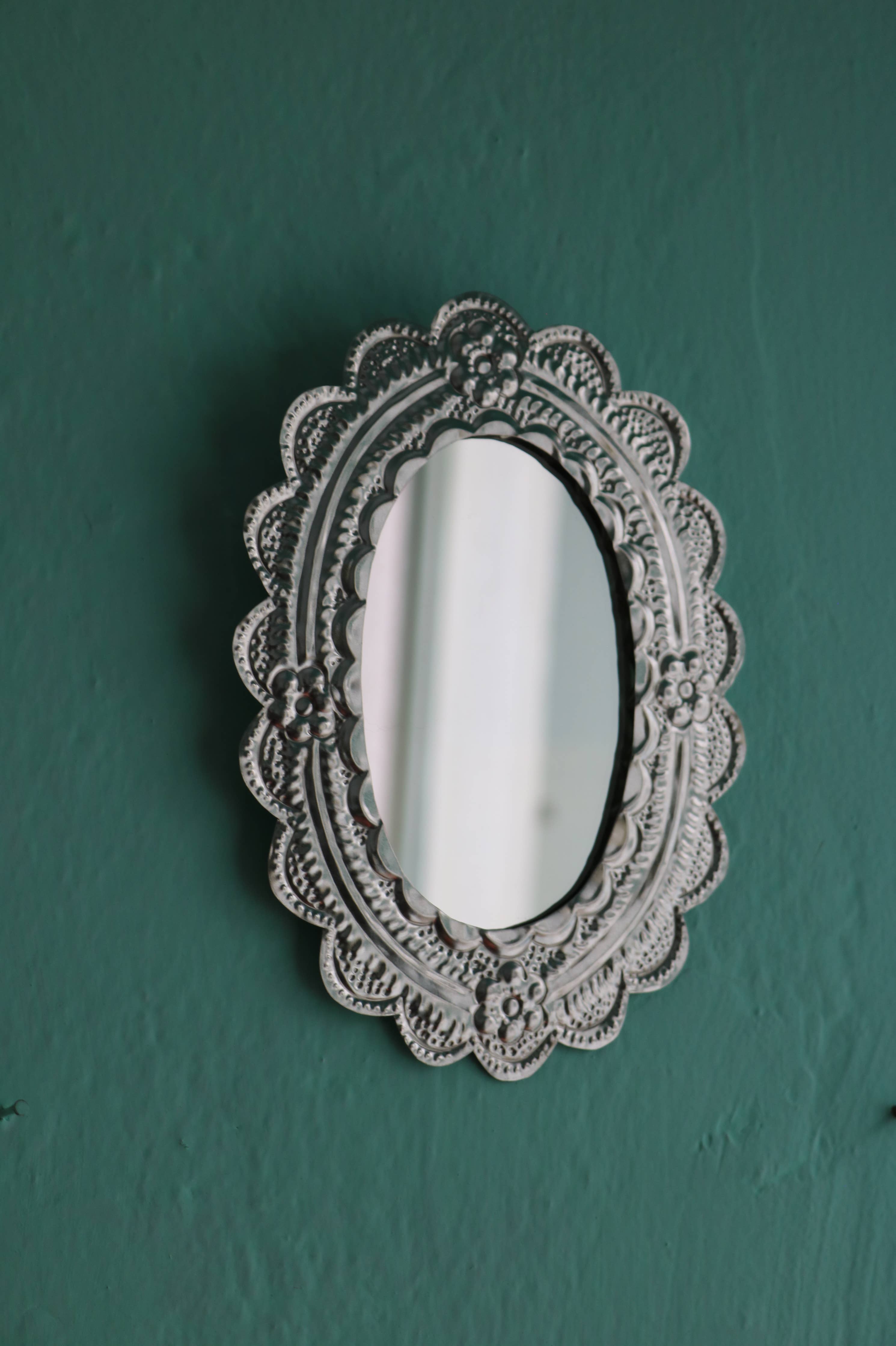 Small oval mirror