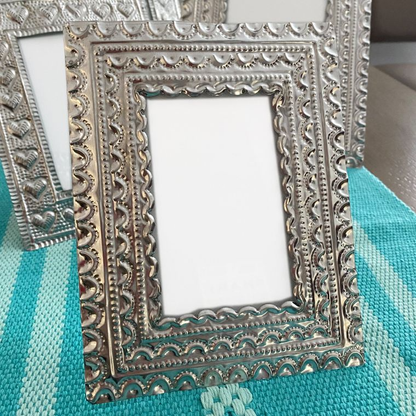 Handmade Hojalata (Tin) Picture Frame from Mexico