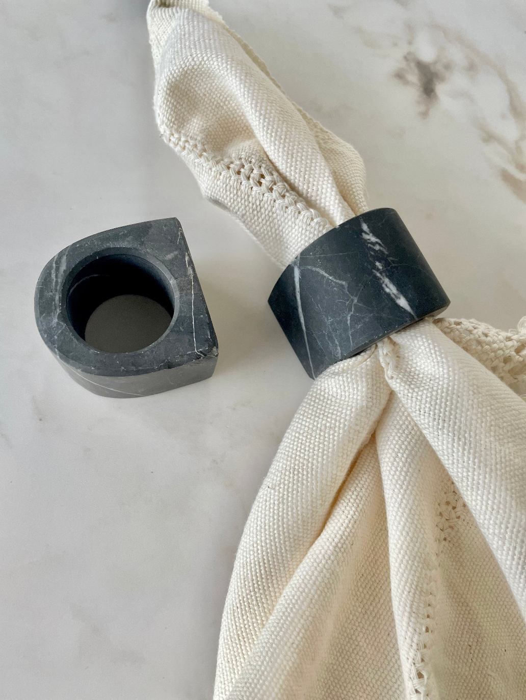 Marble Napkin Rings (set of 2)